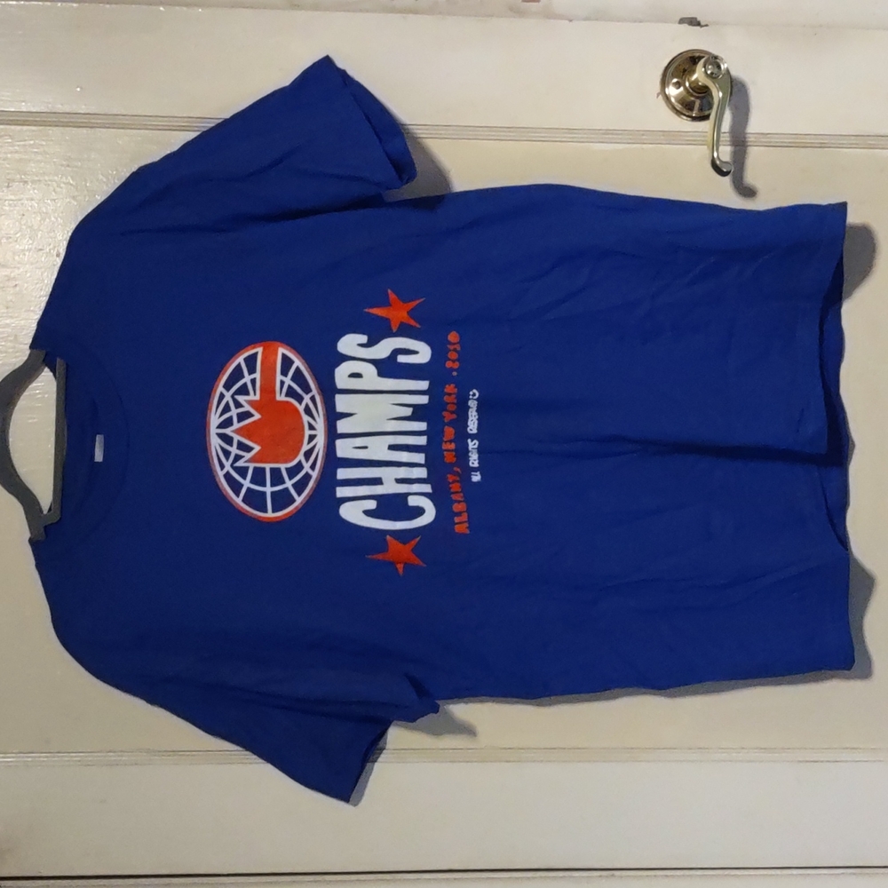 State champs t-shirt, large, blue